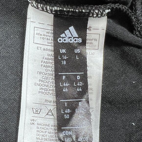 Adidas Jacket Womens Size Large Black White Squad Bomber Climalite CZ0832 - Picture 11 of 15